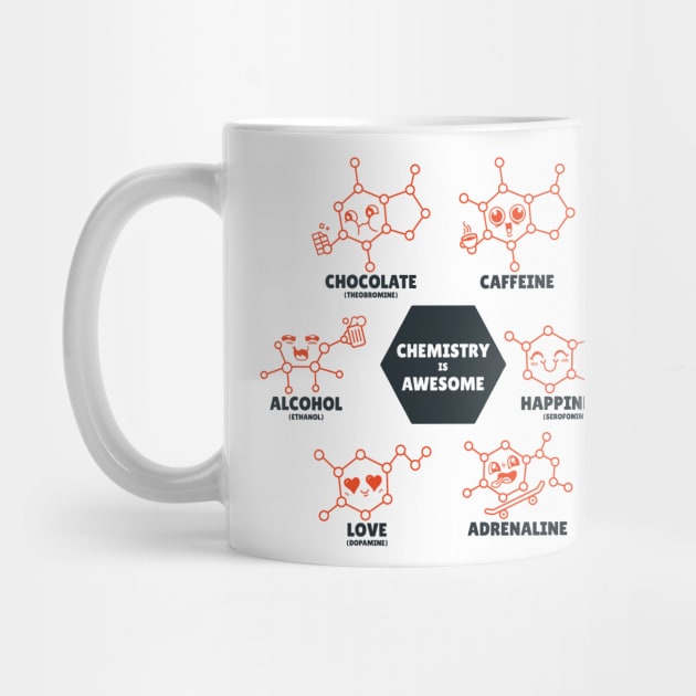 "Chemistry is Awesome" Cute Molecules by HiFi Tees